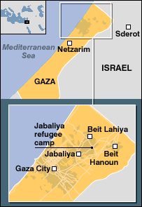 mappa di Jabaliya (BBC)