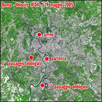 Mappa satellitare di Roma